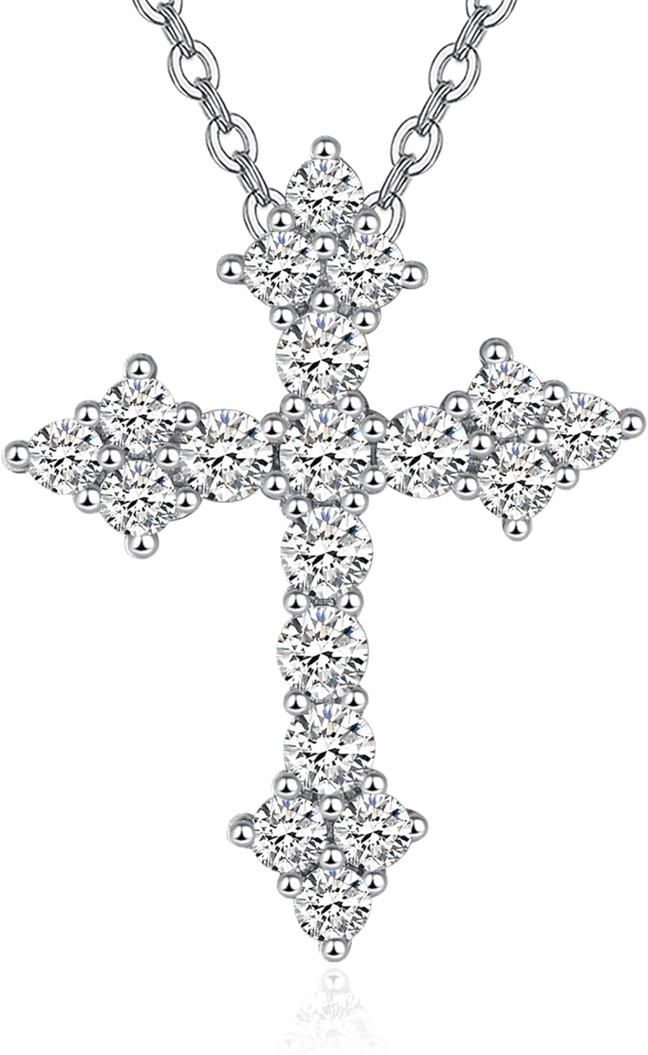 Faith Cross Necklace for Women - 925 Sterling Silver Pendant