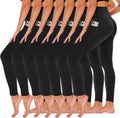 TNNZEET 7 Pack Leggings for Women - High Waisted Pockets