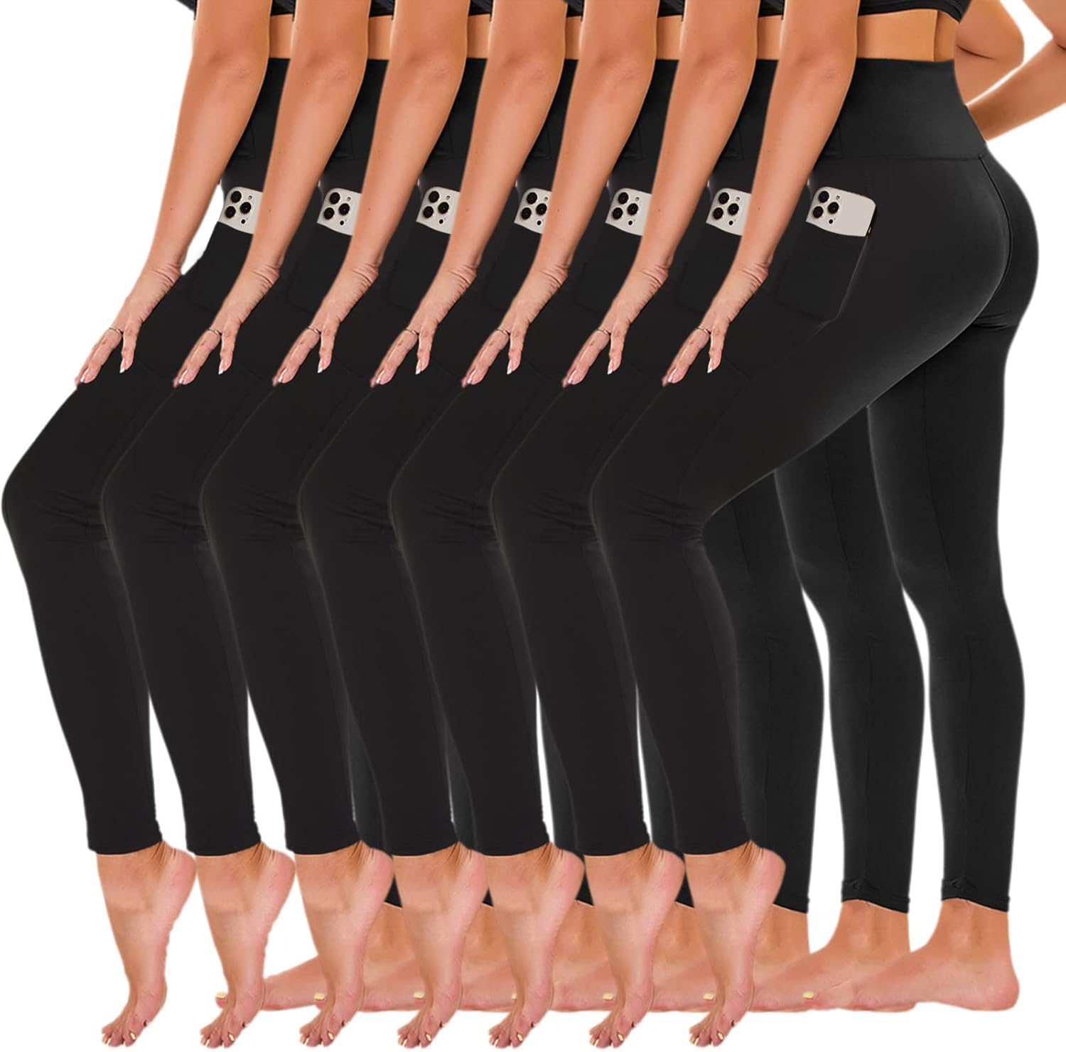 TNNZEET 7 Pack Leggings for Women - High Waisted Comfort
