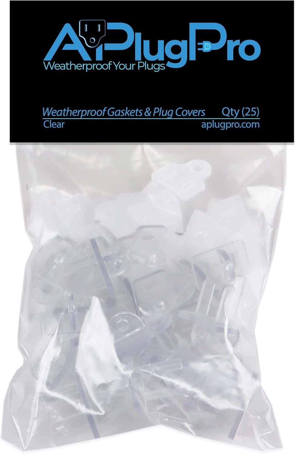 Weatherproof Gaskets & Plug Covers for Outdoor Use - 25 Pack