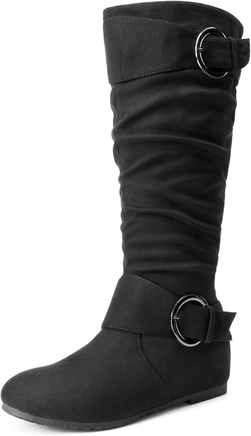 DREAM PAIRS Women's Wide Calf Knee High Boots for Comfort