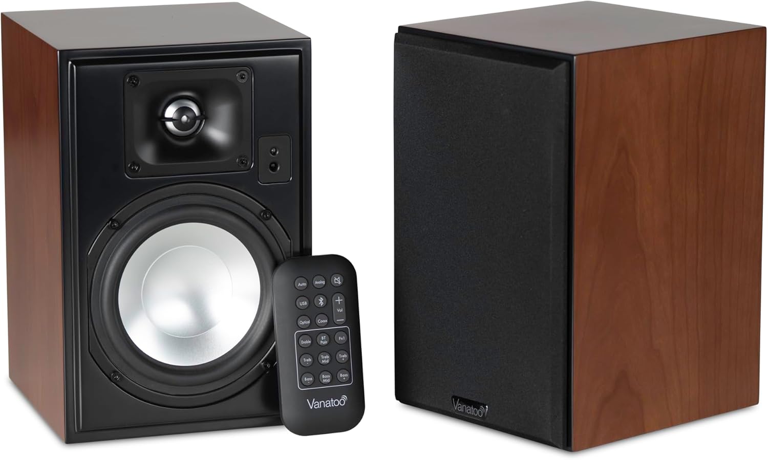 Vanatoo Cherry Transparent Studio Monitor Pair: Versatile Connectivity