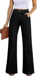 Sidefeel Womens Wide Leg Jeans Baggy High Waisted Stretch Denim Pants