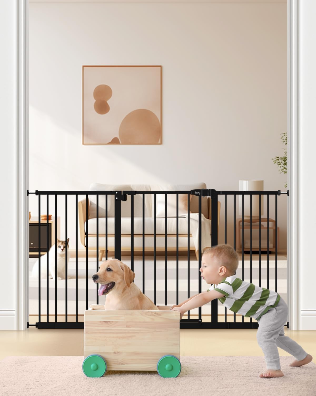 Extra Wide Baby Gate 29in-55in for Stairs and Doorways
