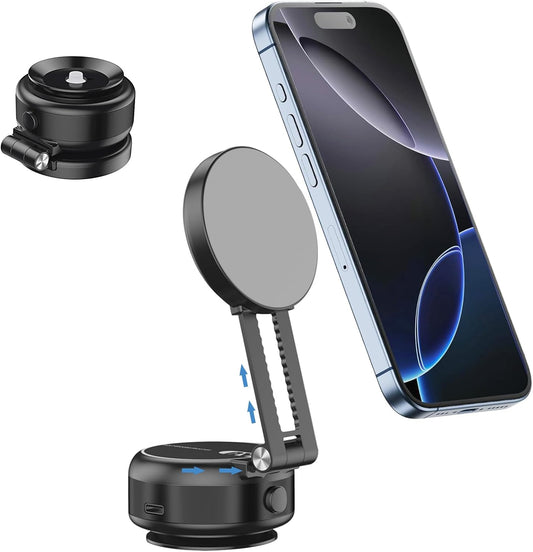 Hands-Free Magsafe Car Mount: Adjustable & Foldable