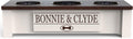 Personalized Elevated Triple Dog Bowl Stand with Storage for Dogs
