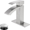Brushed Nickel Bathroom Faucet Waterfall Sink Faucet - Durable Finish