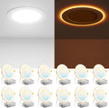 6 in LED Recessed Ceiling Light 12 Pack - Selectable 5CCT Night Light