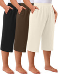 Huukeay Women's Plus Size Capri Pants for Comfort and Style