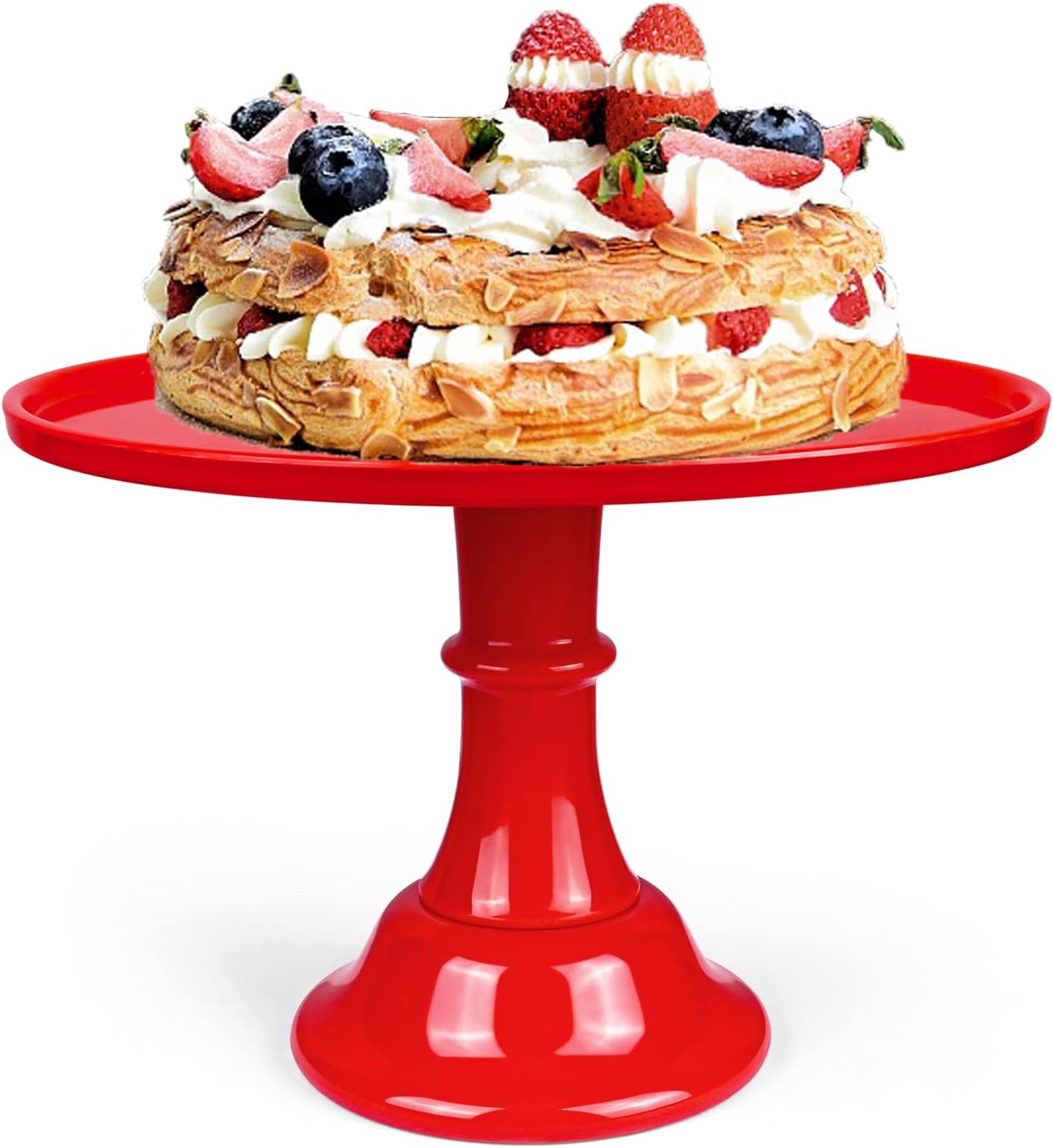 Round Cake Stand 11in Melamine Display for Every Occasion