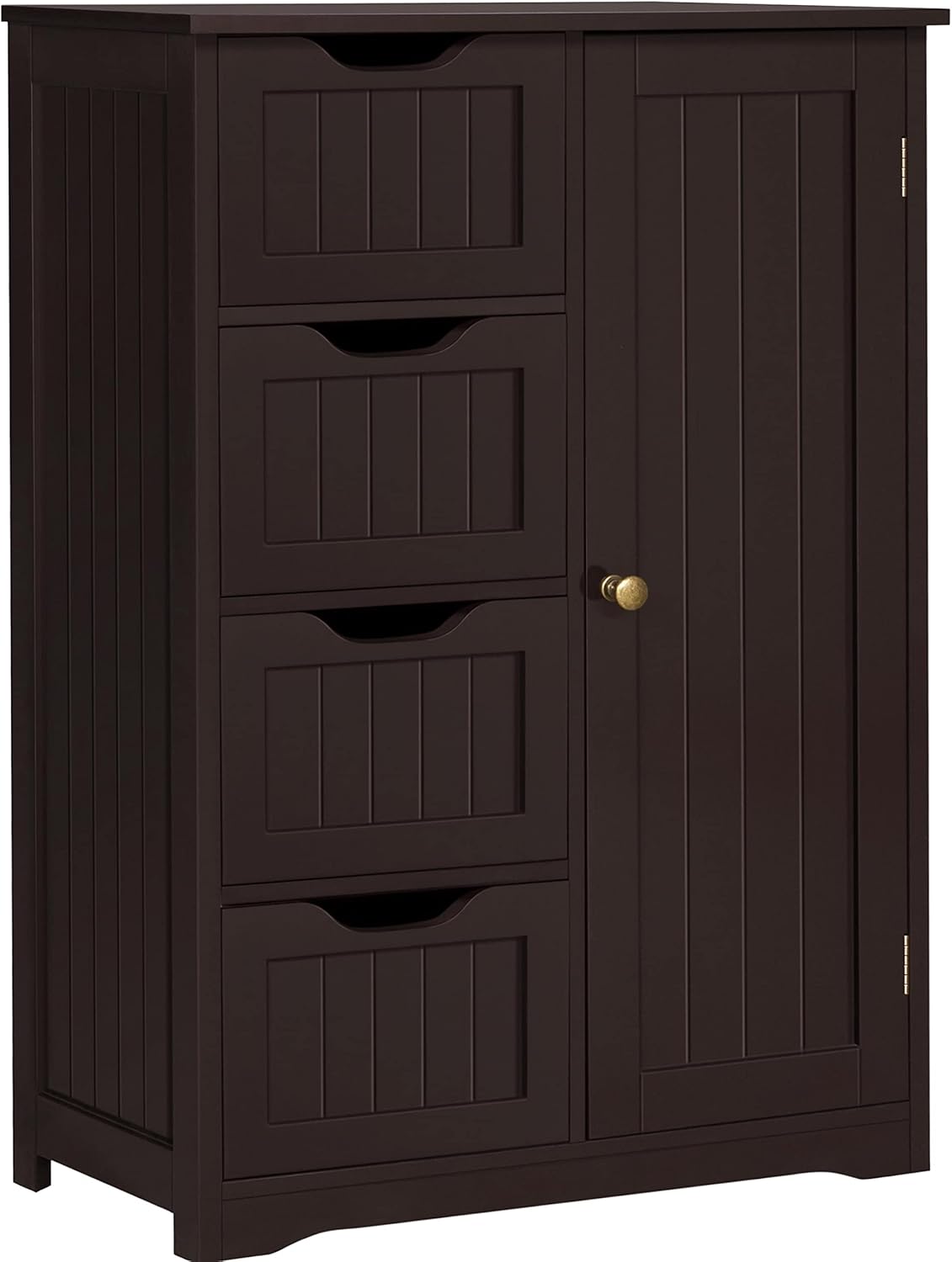 Yaheetech Large Bathroom Floor Cabinet with 4 Drawers for Storage
