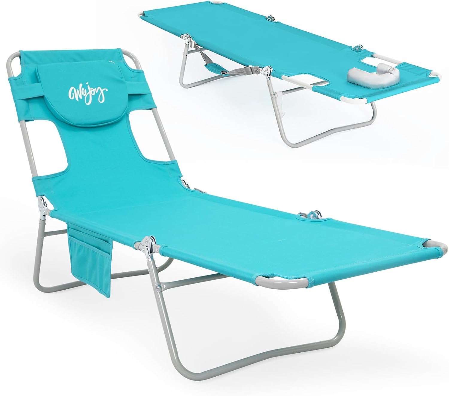 WEJOY Folding Tanning Chair with Face Hole for Ultimate Comfort