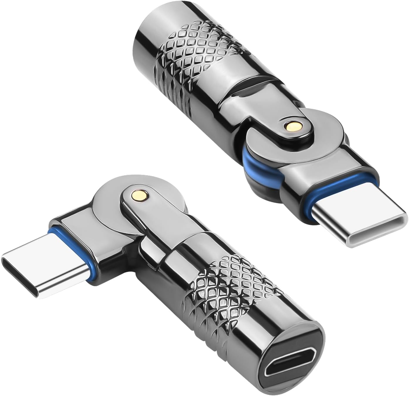 QIANRENON Swivel Micro to USB C Adaptor Duo