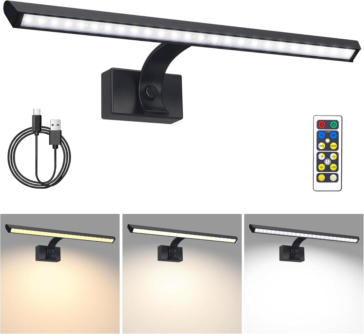 16in Wireless LED Picture Light with Remote for Art Display