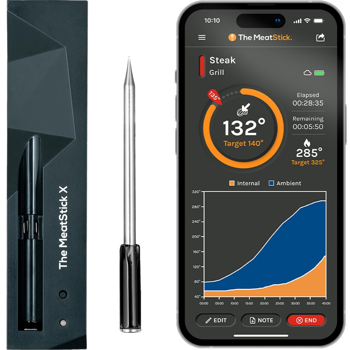 MeatStick X: Smart Wireless Grill Thermometer