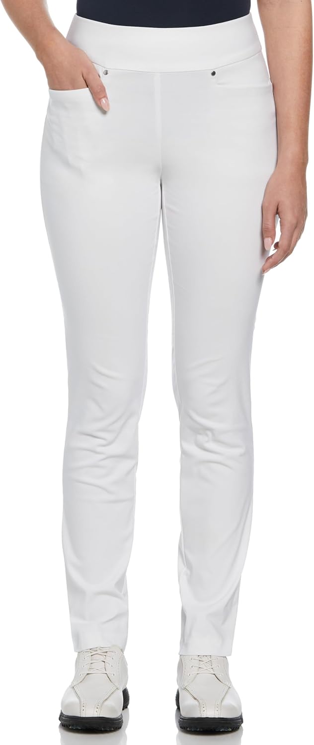 PGA TOUR Women's Stretch Golf Pants with Tummy Control & Comfort