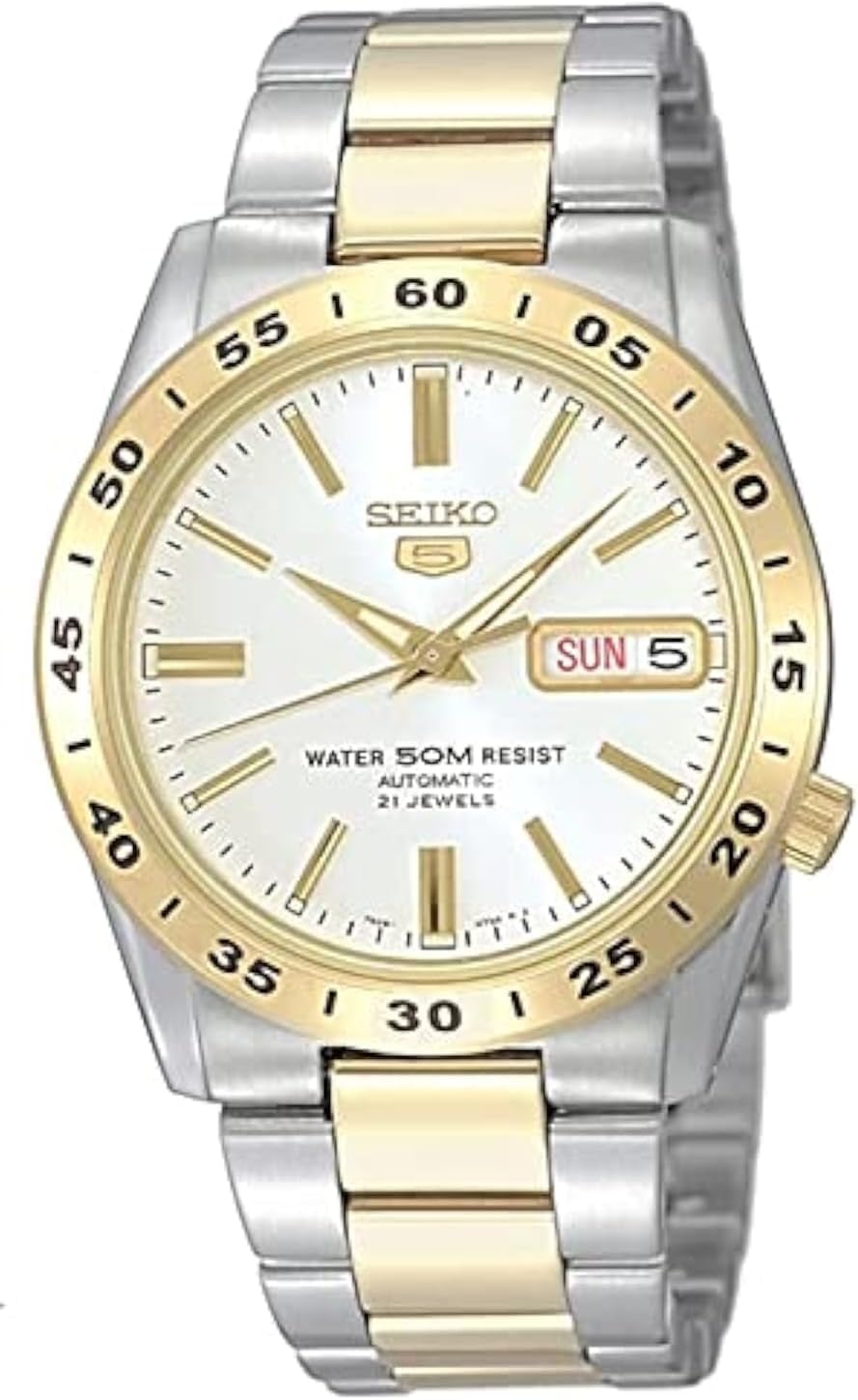 Seiko 5 Men's Stainless Steel Watch with Mechanical Movement