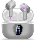 Wireless Earbuds Bluetooth 5.3 Headphones Gray - 40H Playback