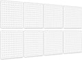 8Pcs Pegboard Wall Organizer Panels - Modular Metal Peg Board Kit
