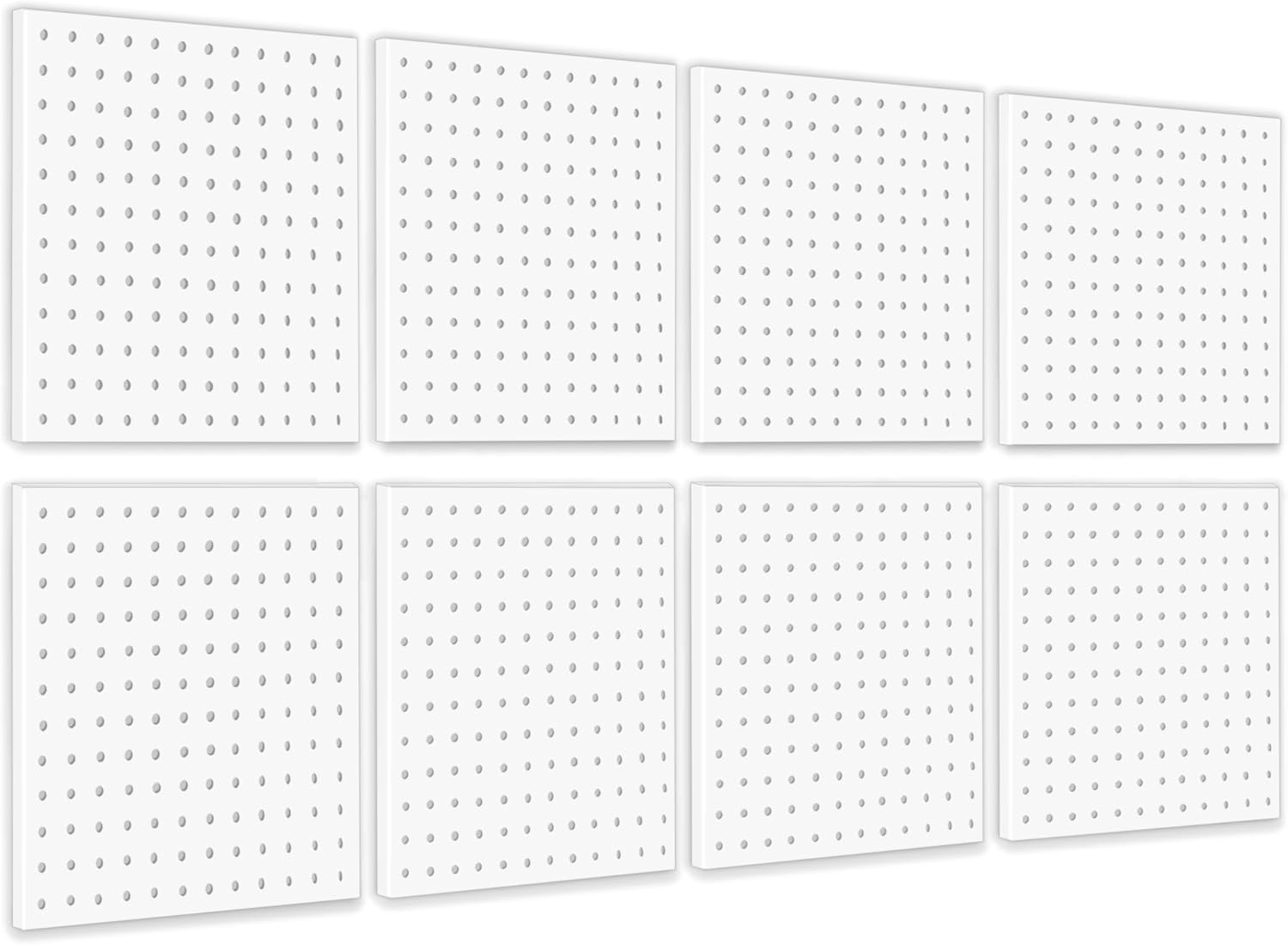 8Pcs Metal Pegboard Wall Organizer for Craft Room and Garage