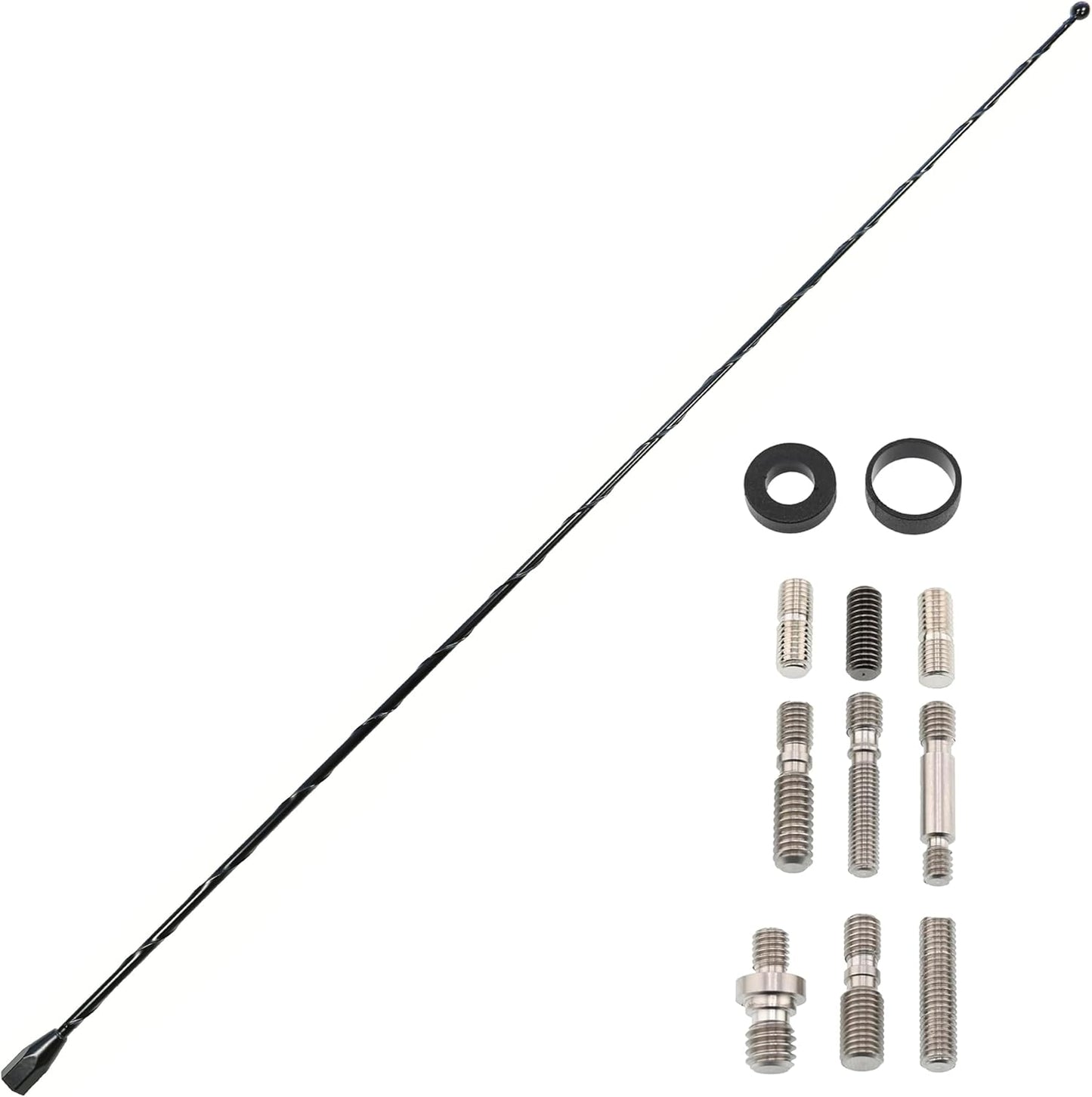 Votex 21 Inch Black Antenna with Wind Noise Cancellation Features