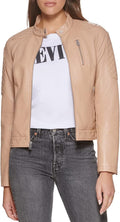 Levi's Womens Faux Leather Motocross Racer Jacket - Smooth Lamb Touch