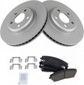 TRQ Brake Pad & Rotor Kit Ceramic Premium G-Coated Front - Direct Fit