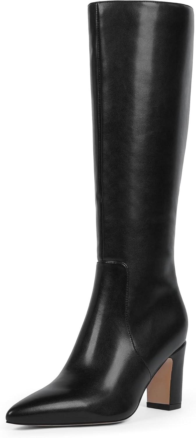 Knee High Boots for Women with 3-Inch Chunky Heel for Style