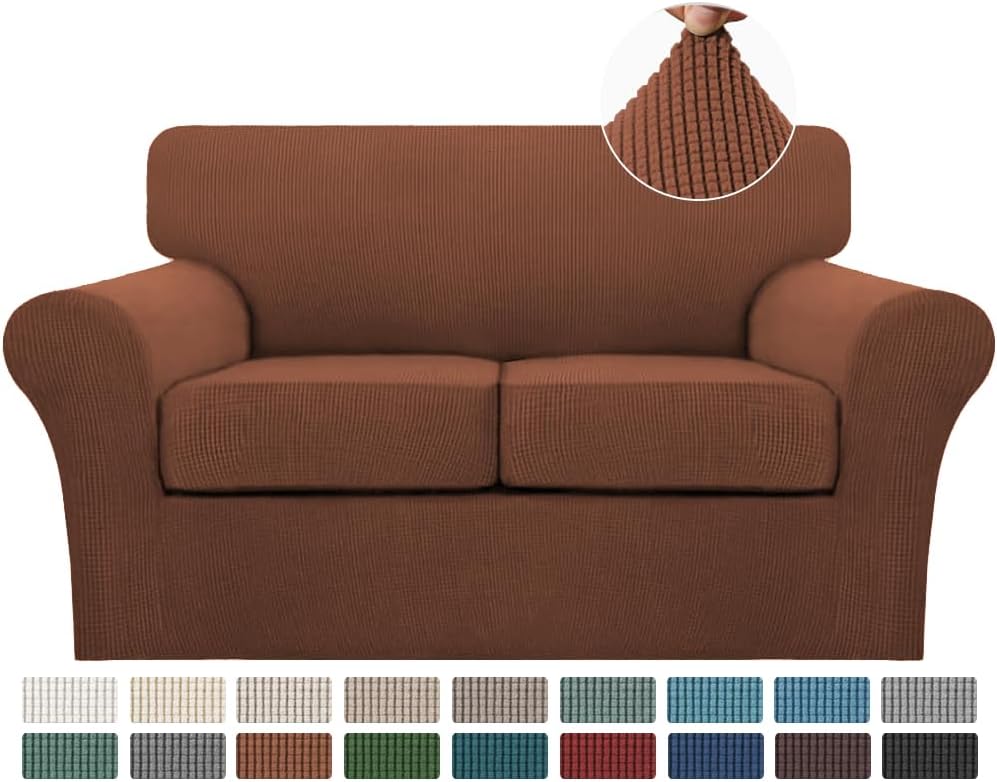 Turquoize 3 Piece Sofa Covers for 2 Cushion Couch Slipcover