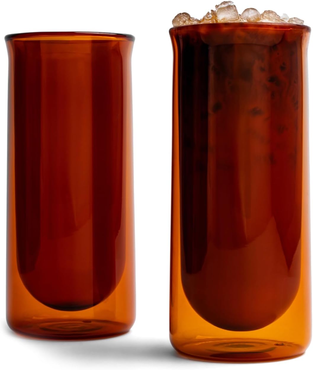 FLUR Iced Coffee Glasses Set of 2 for Perfect Cold Drinks