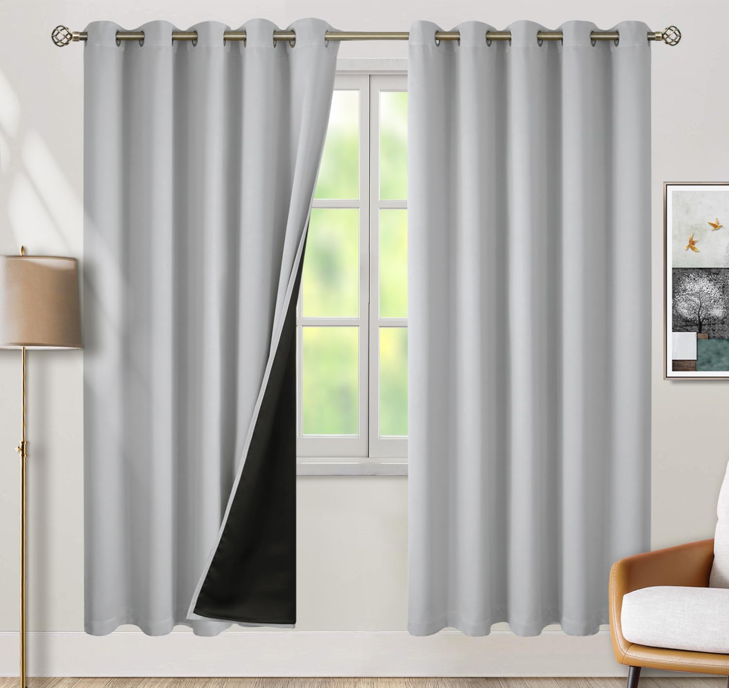 BGment Thermal Insulated Blackout Curtains for Bedroom 60x84