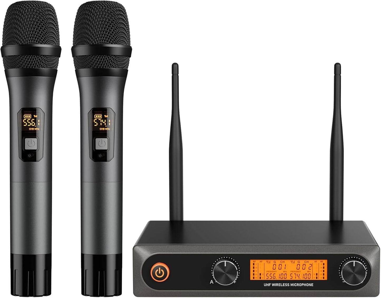 Professional Dual UHF Wireless Microphone System for Events