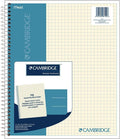 Cambridge Notebook Business 11 in x 8.5 in Quad Ruled - Durable