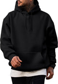 Mens Cotton Hooded Drawstring Pullover Sweatshirt - Casual Everyday