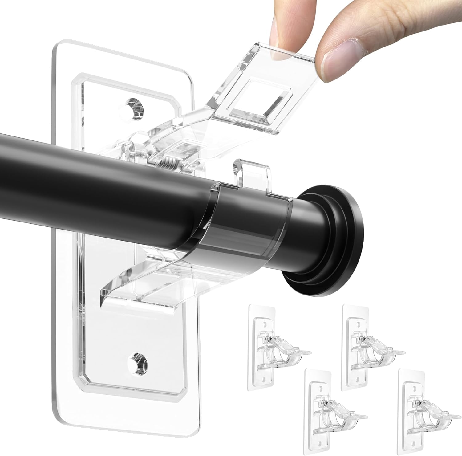 Pet-Friendly No Drill Curtain Rod Brackets