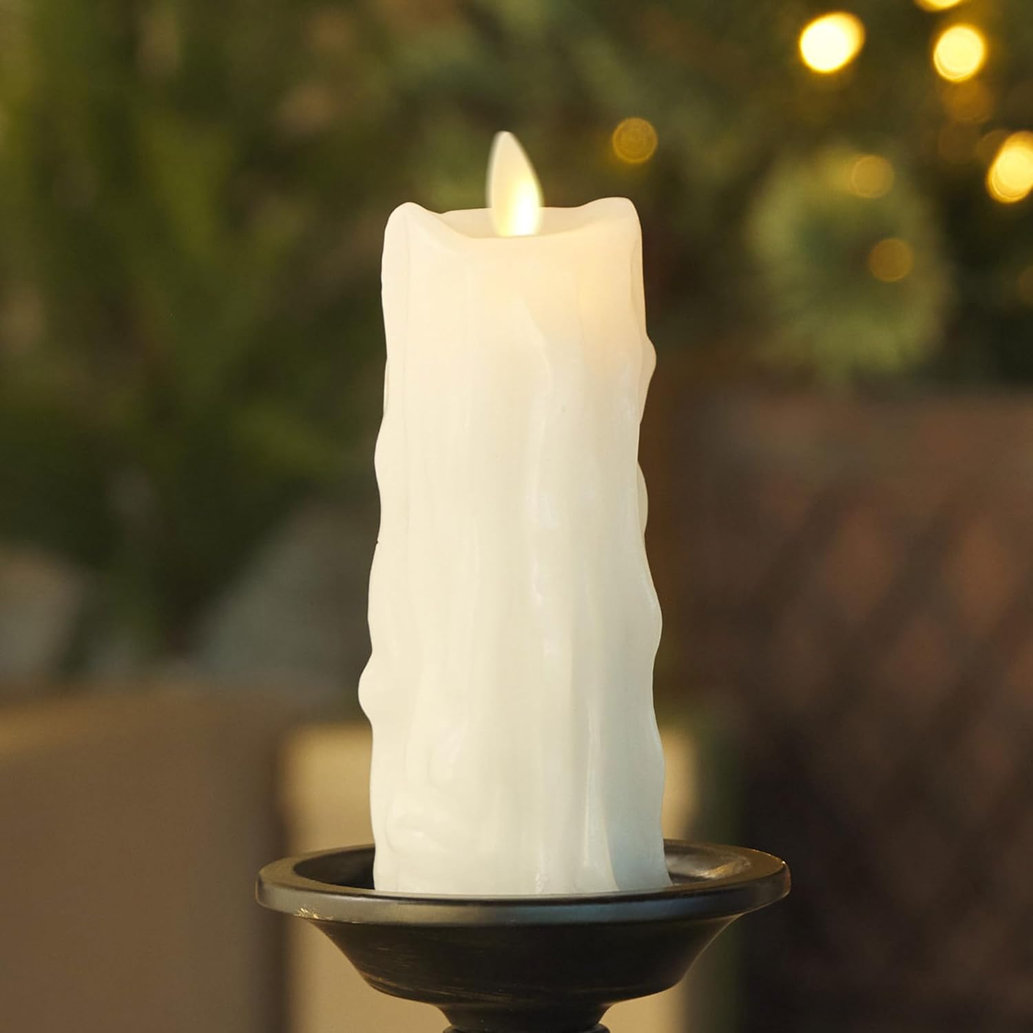 Luminara Heavy Wax Drip Flameless LED Candle for Safe Ambiance