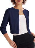 GRACE KARIN 3/4 Sleeve Cropped Cardigan Bolero Shrug - Lightweight