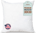 Pillowflex 30x30 Polyester Throw Pillow Insert - Ultra Soft, Plump
