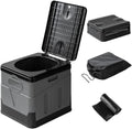 Portable Gray Camping Toilet - on-the-go convenience