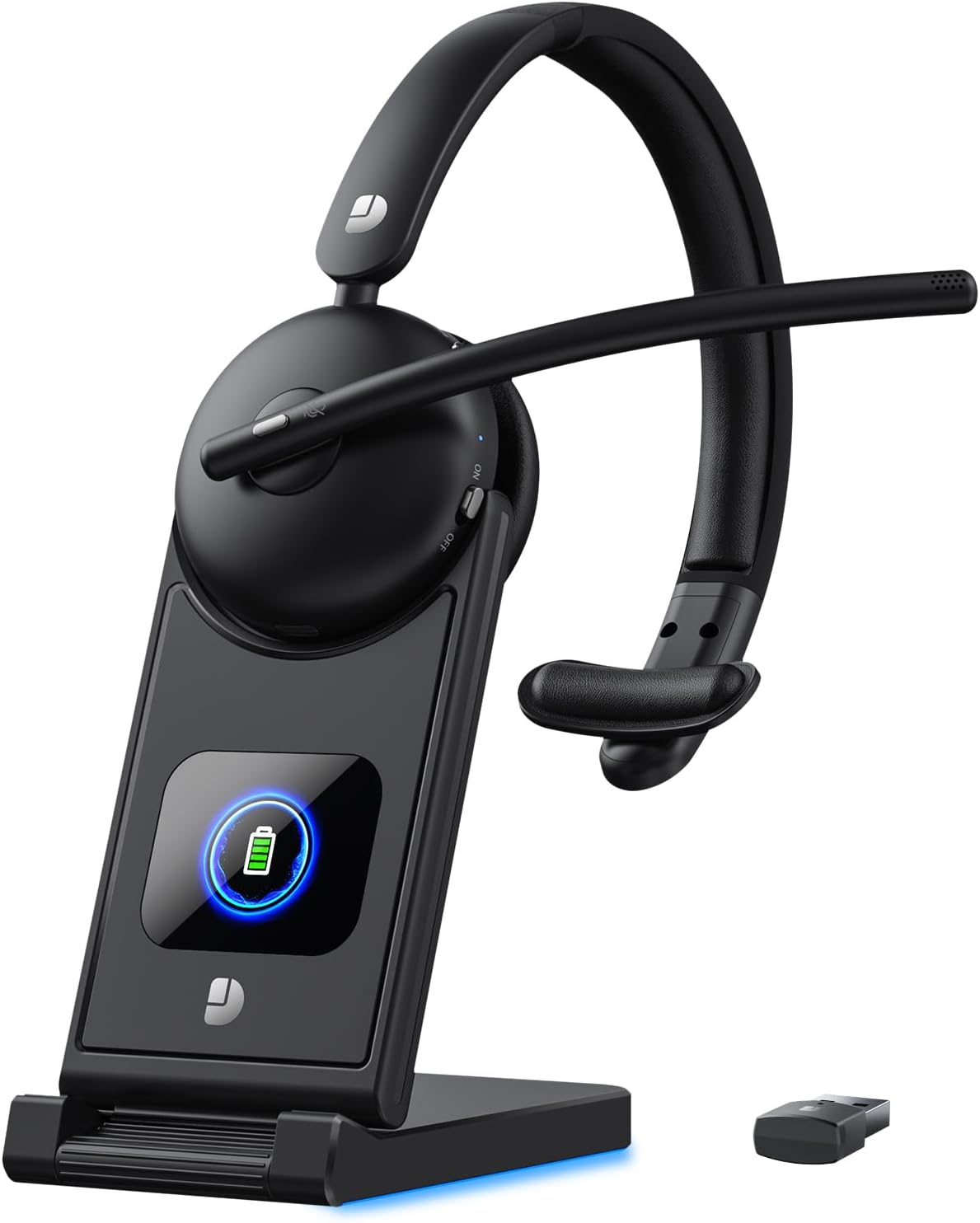 Wireless Headset with Mic for Work - 65H Battery Life