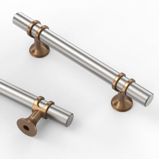 Asidrama 10 Pack 3.75 Inch Brushed Satin Nickel Cabinet Pulls