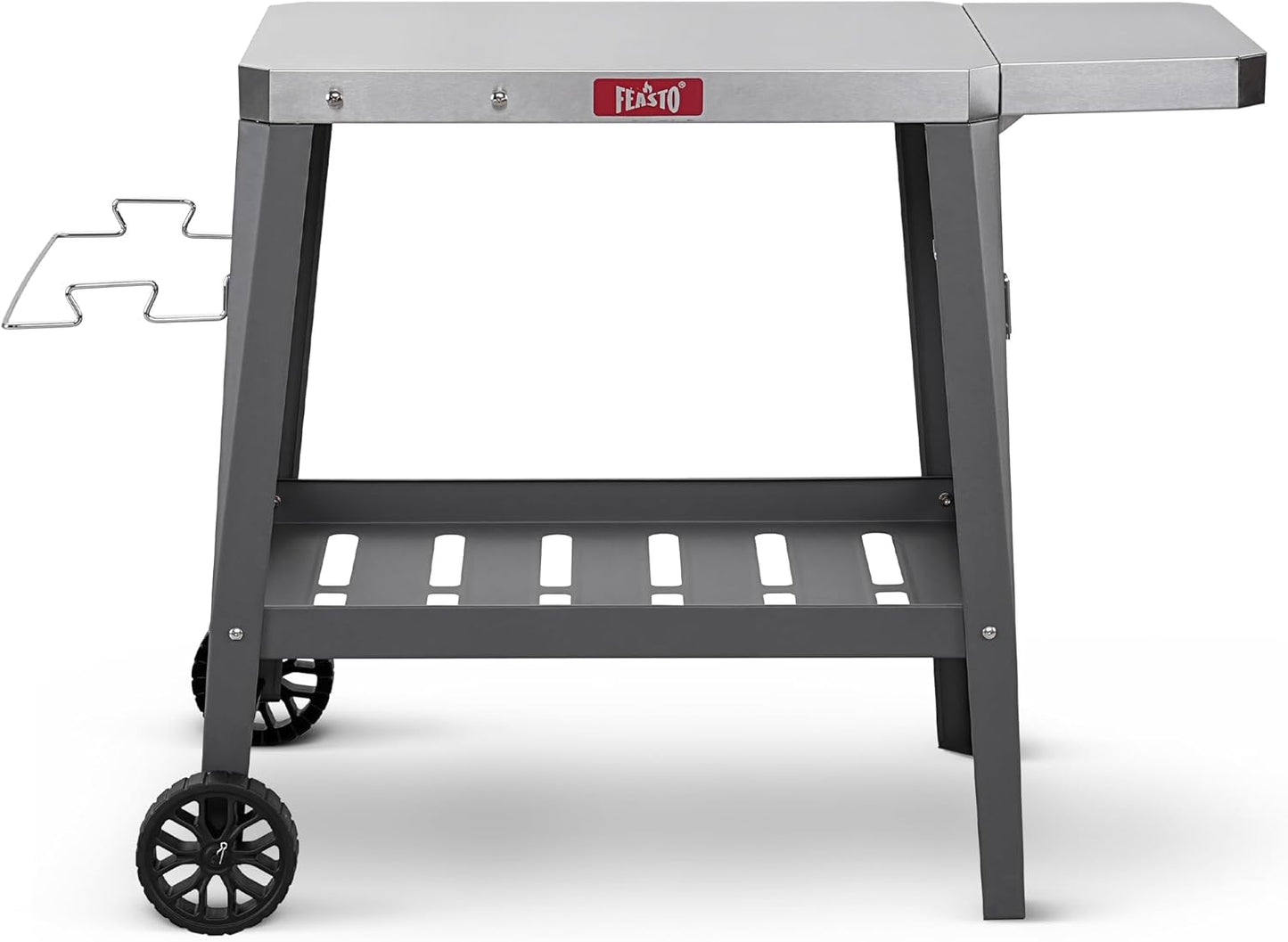 Outdoor Grill Cart with Wheels for BBQ Cooking and Pizza Ovens