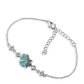 Raw Chrysocolla Chain Bracelet Birthstone Gift for Her - Polished