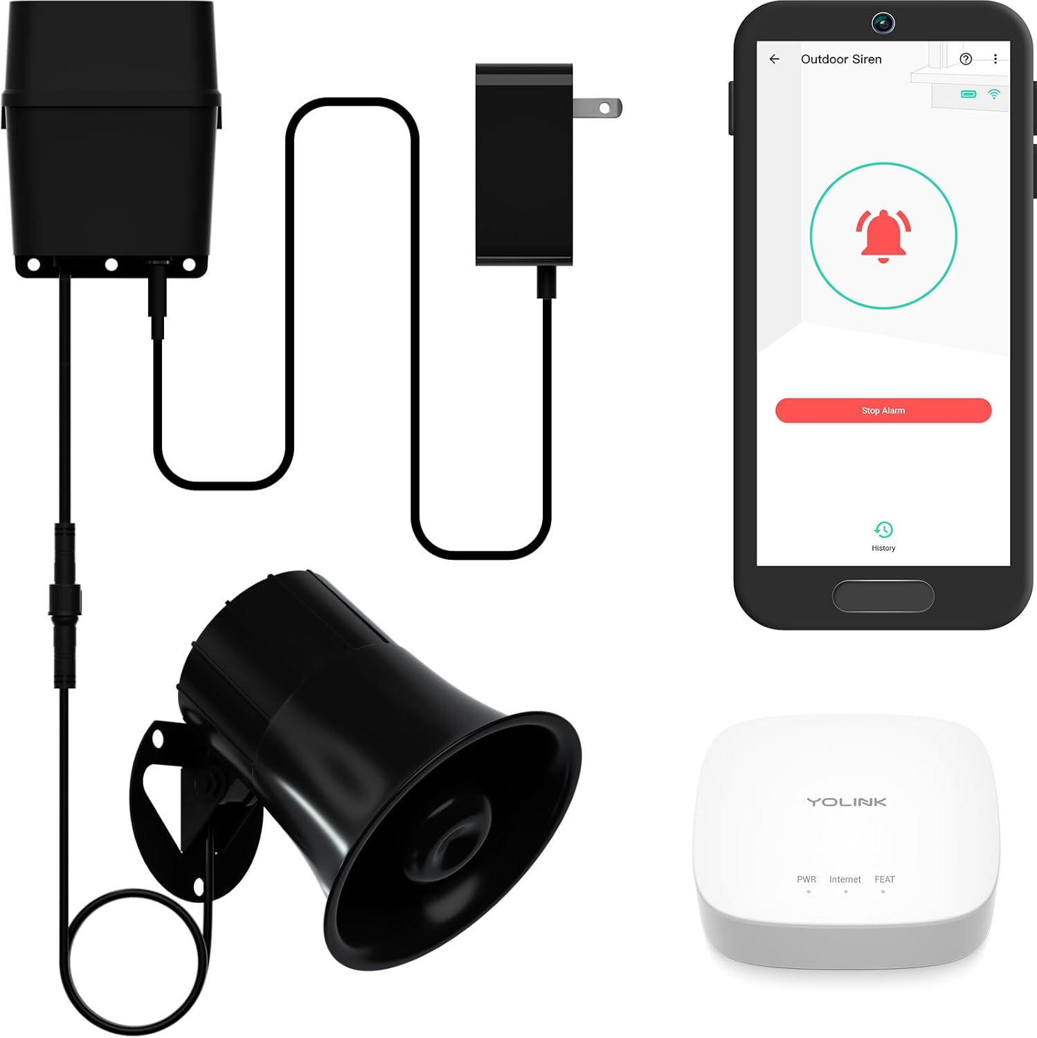 Outdoor Alarm Controller 2 with 130dB Siren and Relay Control