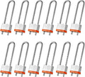 2 in Long Shackle Cabinet Lock 12 Pack - Extended Adjustable Shackle