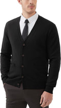 Men's Cardigan Sweaters Wool Blend V Neck Button Down - Warm Comfort