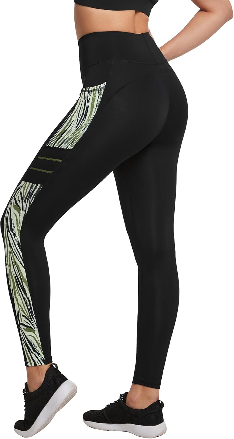 Yvette Printed Workout Leggings for Women with Tummy Control