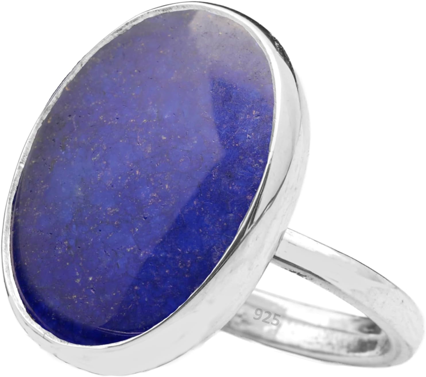 Natural Amazonite Crystal Ring in 925 Sterling Silver for Women