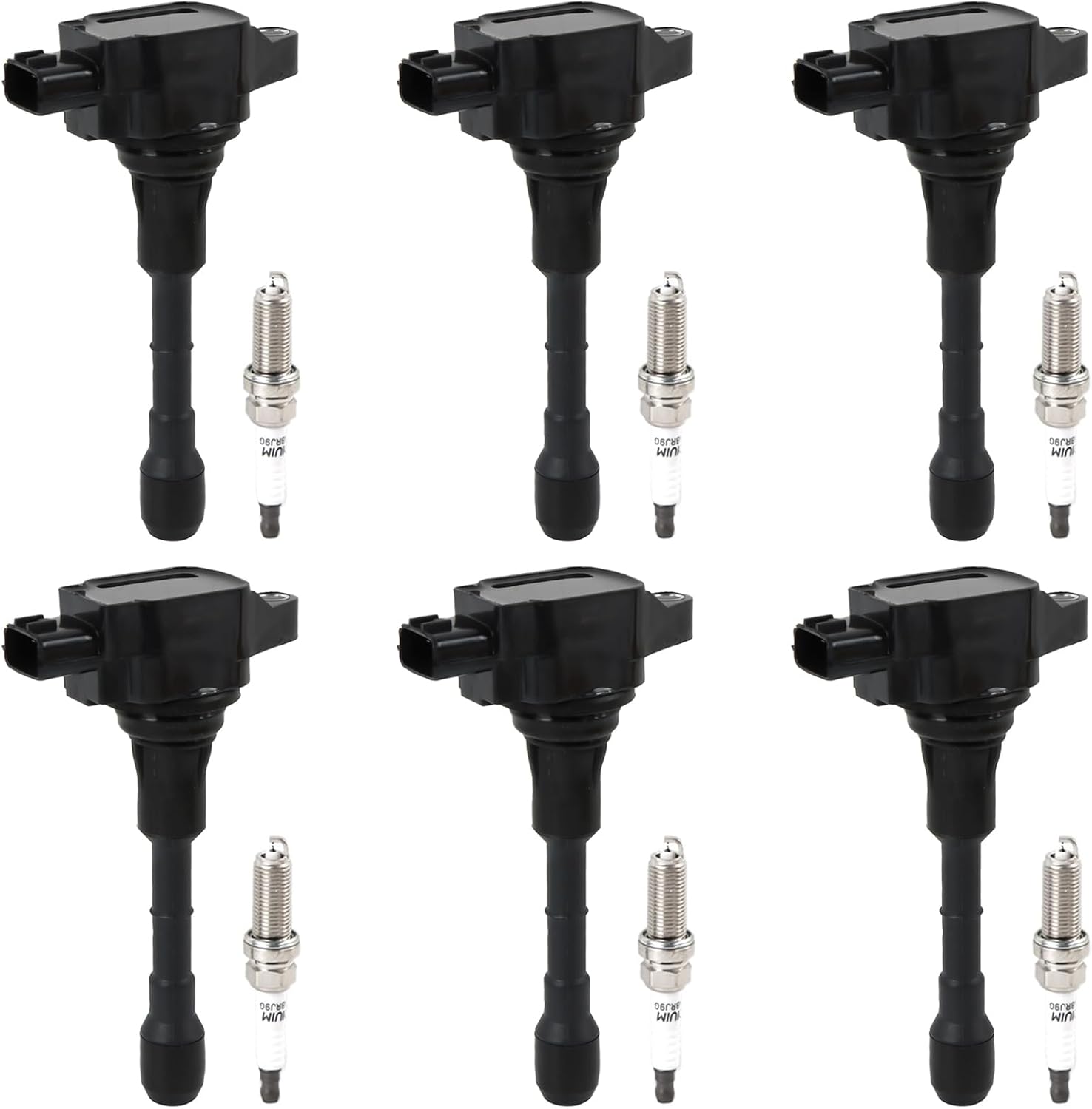 6PCS UF550 Ignition Coils and Spark Plugs for QX60 Altima