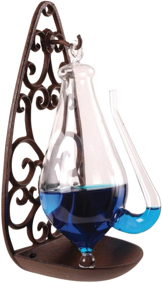 Esschert Design Thunder Glass Barometer with Filigree Holder